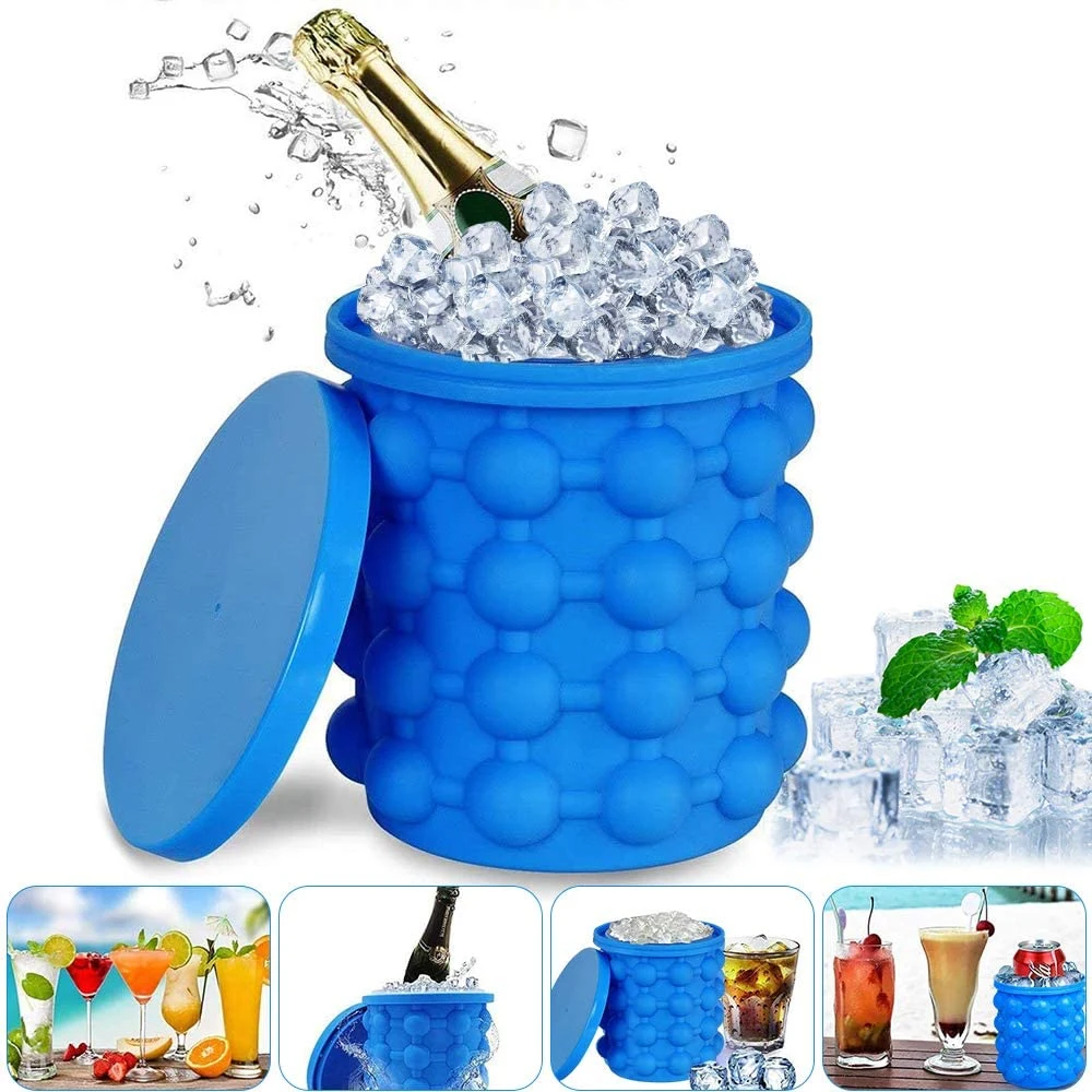Silicone Ice Bucket with Lid 1