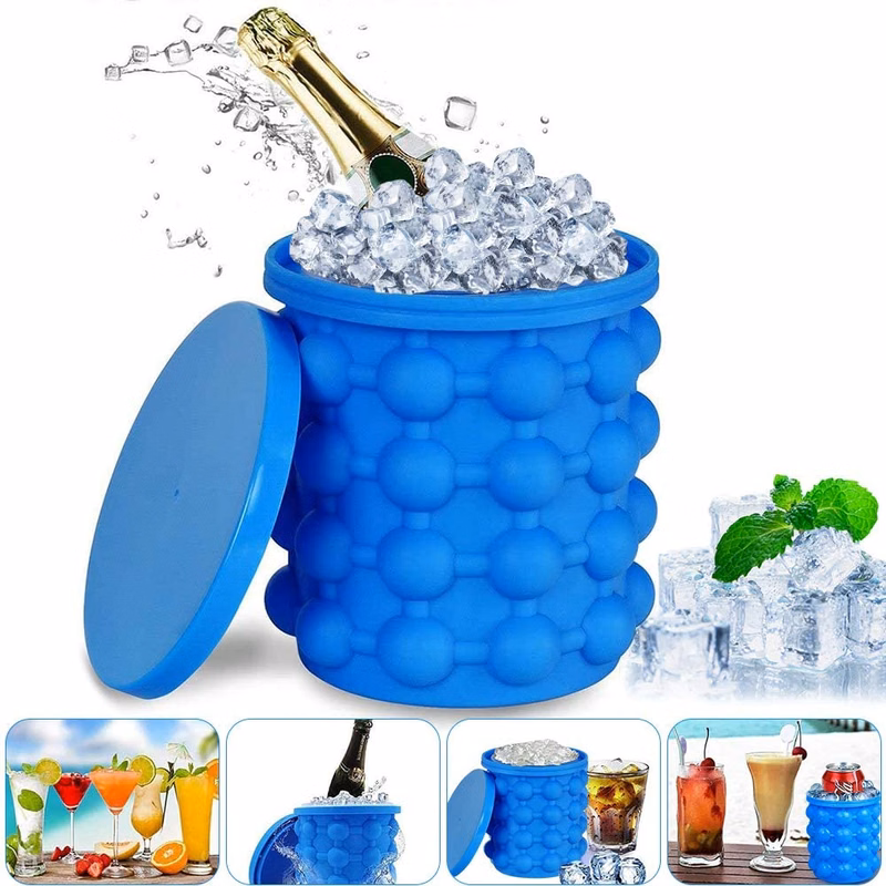 Silicone Ice Bucket with Lid