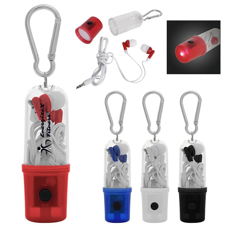 Compact Earbuds with LED Light 1