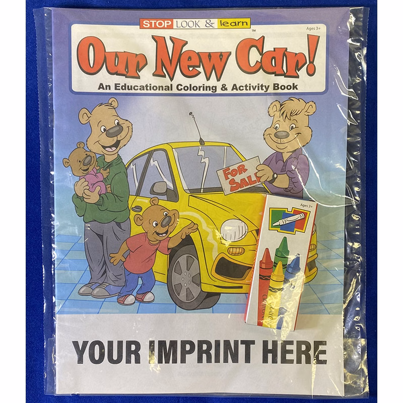 COLORING SET - Our New Car! Coloring Book Fun Pack