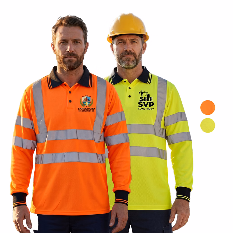 Class 3 Safety Polo with Double Band 2" Reflective Tape