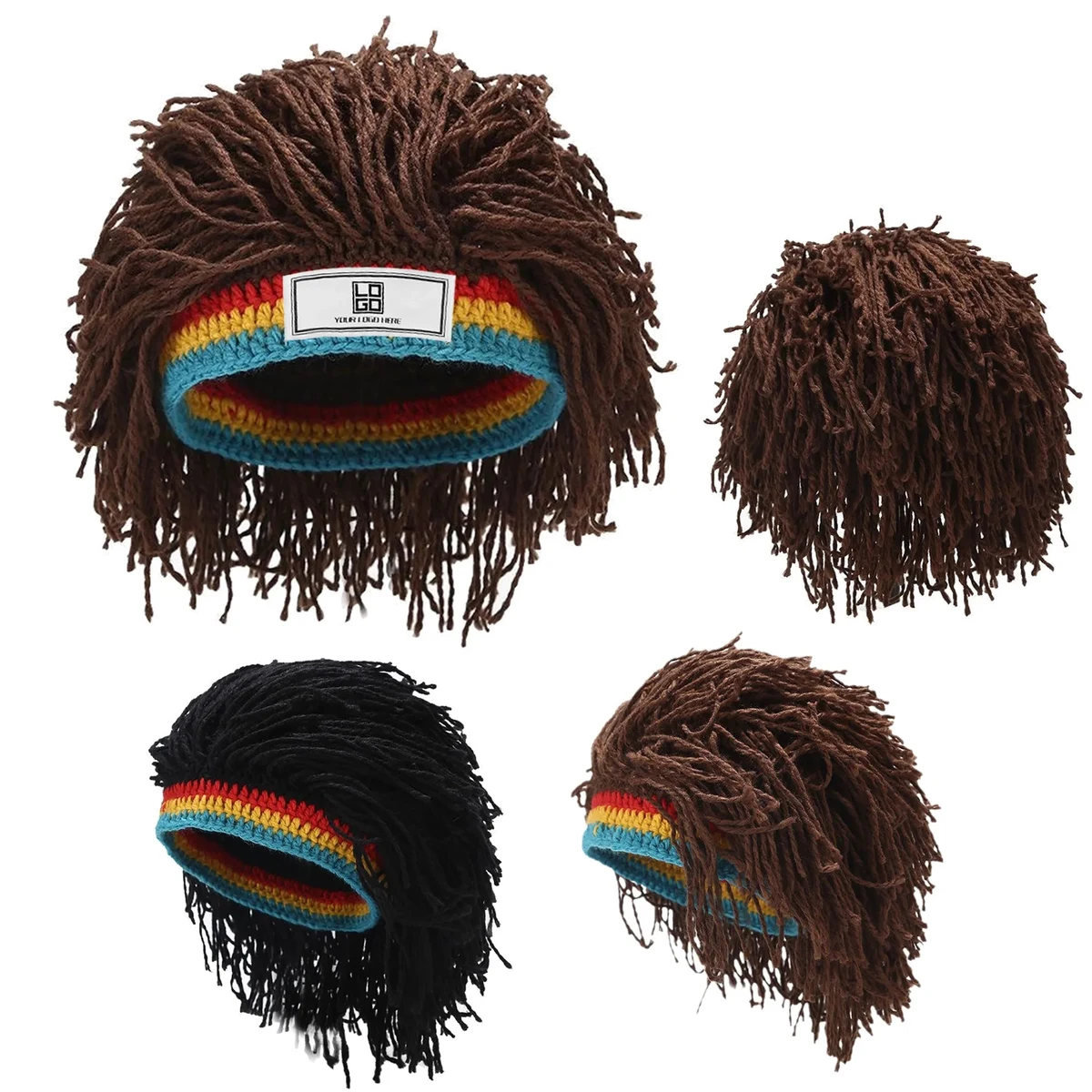 Knit Wig Hat With Dreadlocks 1