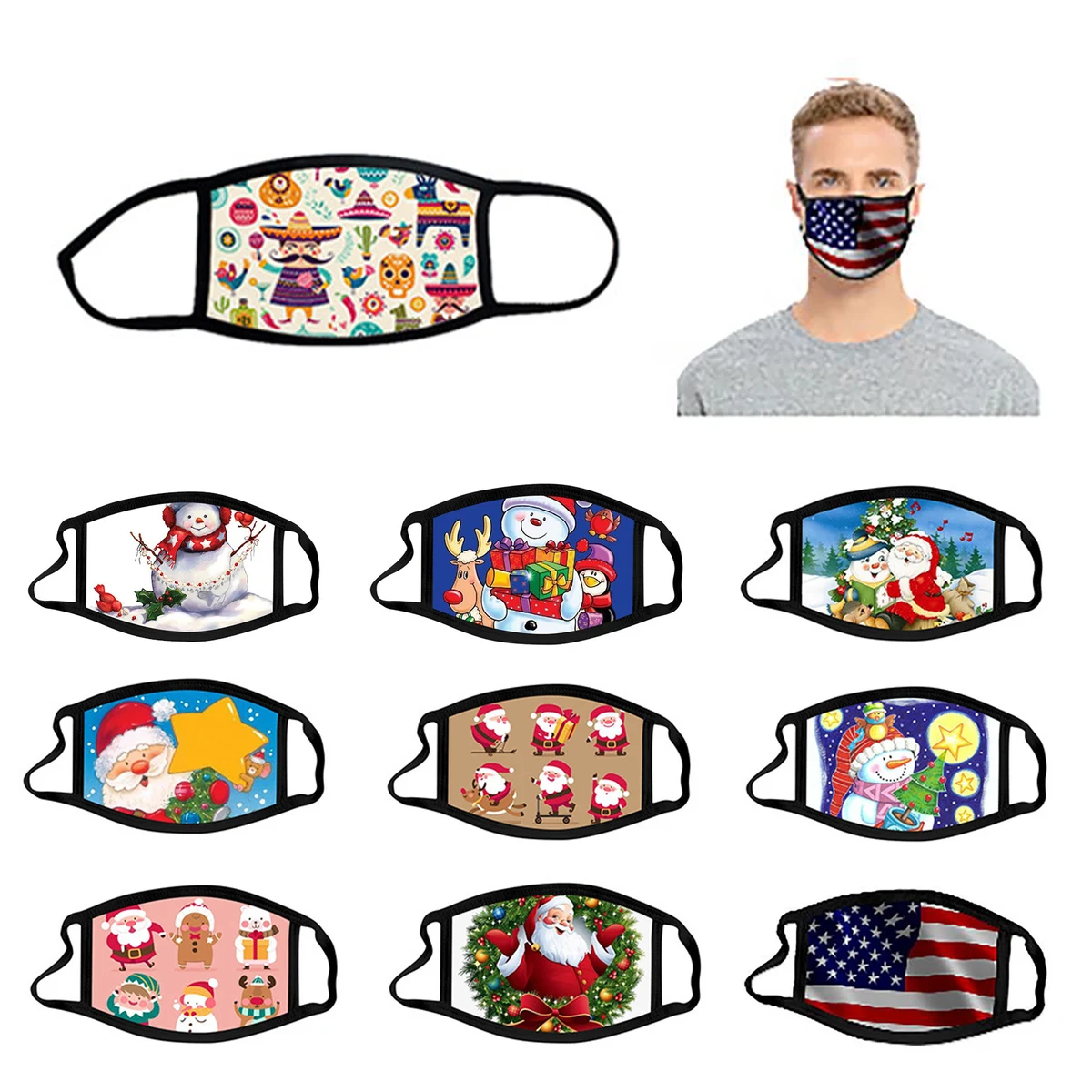 Adult 2 Layers Reusable Polyester Mask 1