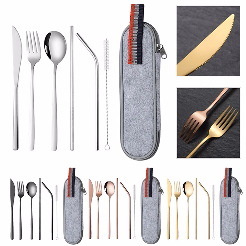 Stainless Steel Cutlery Set In PouchStainless Steel Cutlery Set In Pouch