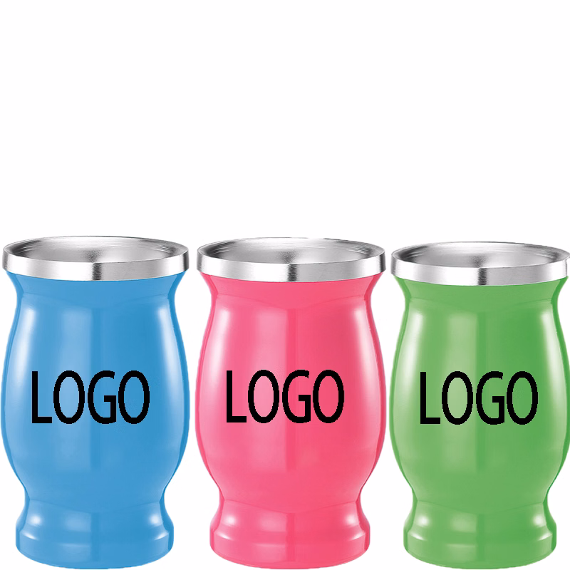 Double-Walled Stainless Steel Traditional Mate Cup ---- 7 OZ