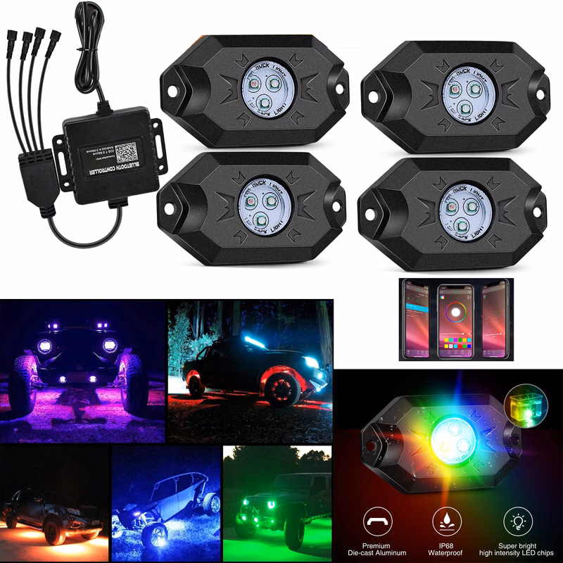 RGB LED Rock Lights Kit