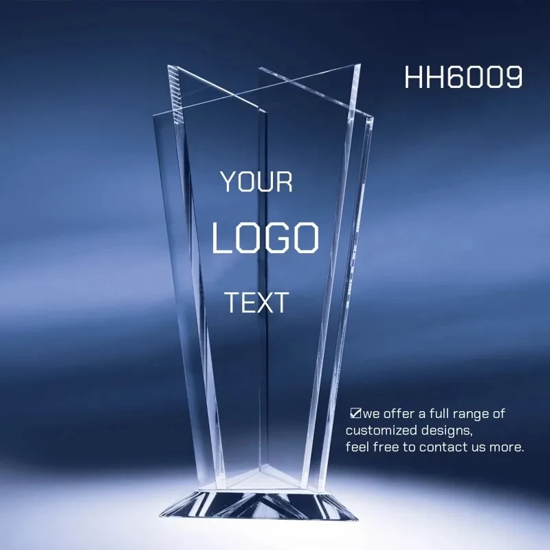 Unique Trio Crystal Trophy Award Supplier 1