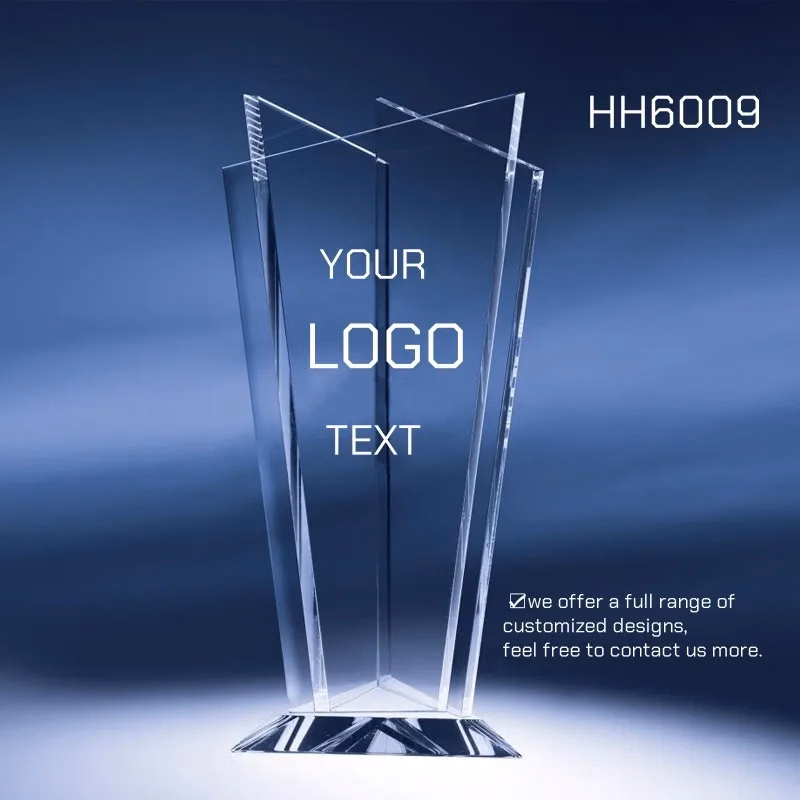 Unique Trio Crystal Trophy Award Supplier