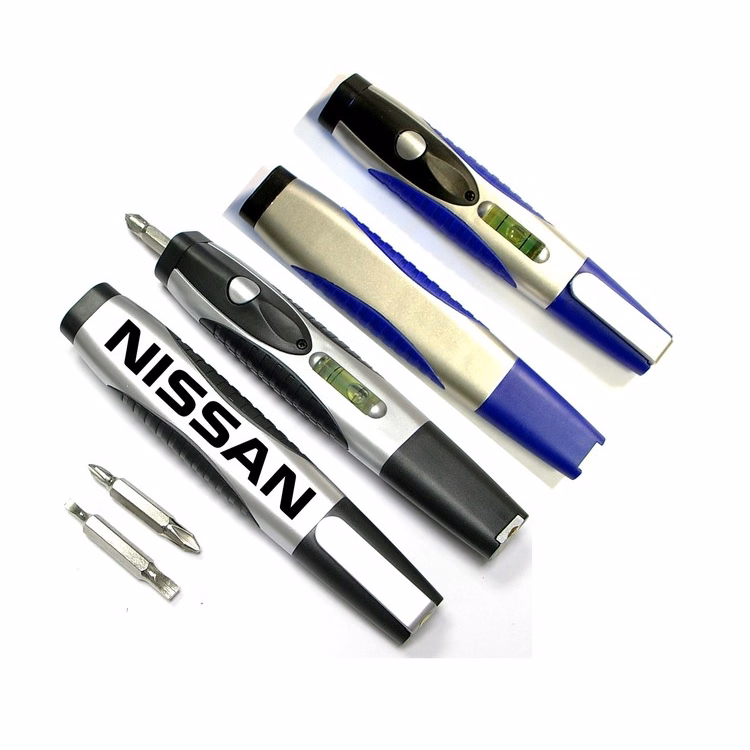 Screwdriver with level and LED flashligh