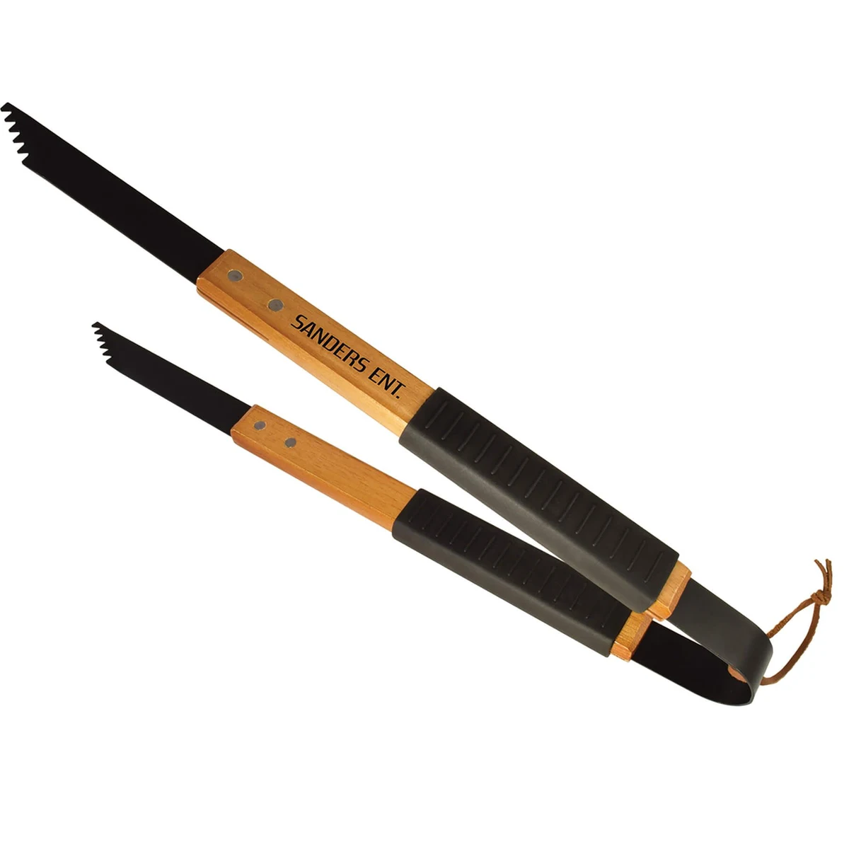 Wood BBQ Tongs 1