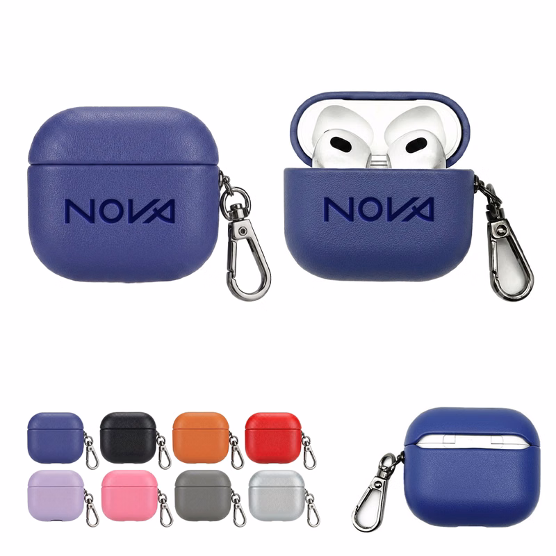 Custom Leatherette Clip-On Ear Buds Case