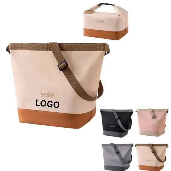 Portable Insulated Lunch Tote with Adjustable Shoulder Strap 1