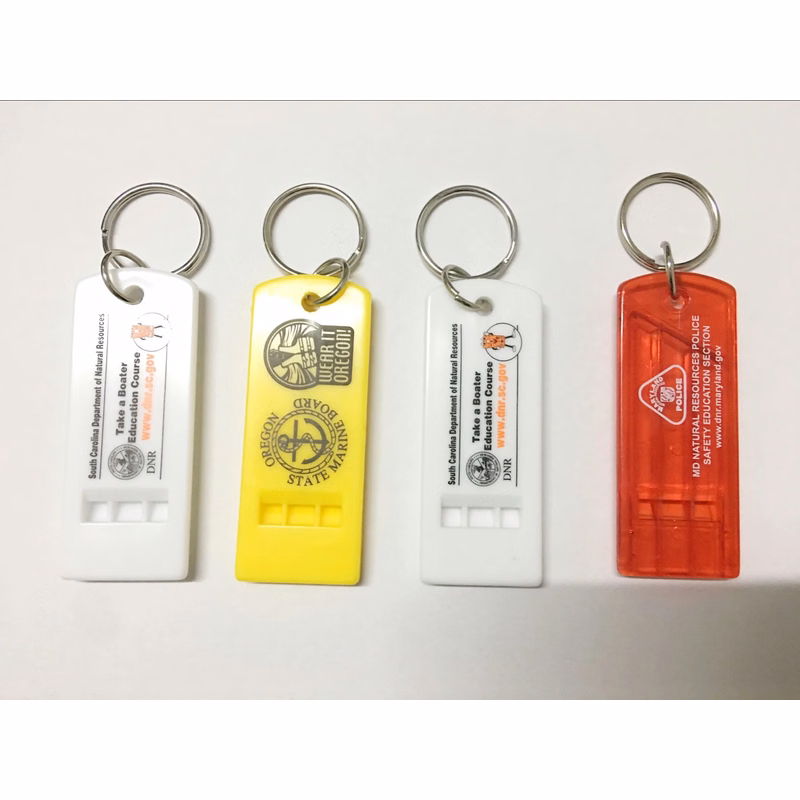 Safety Whistle Plastic Key Ring Whistle