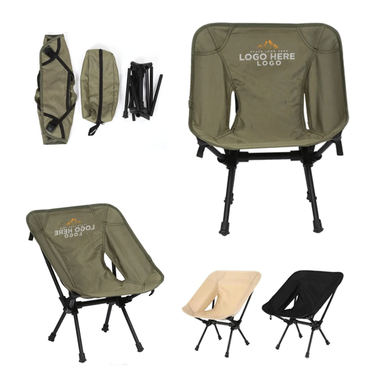 MOQ 50 Ultralight Folding Camp Chair With Storage Bag 1