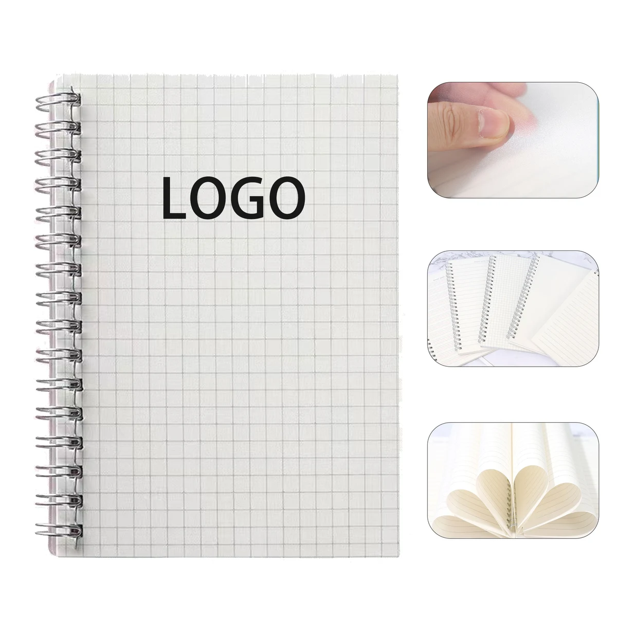 A5 PP Coil Grid Notebook 1