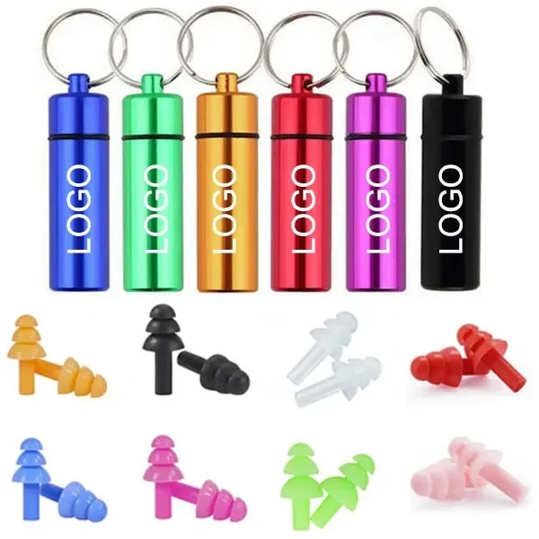 Reusable Silicone Earplugs with Aluminium Holder 1