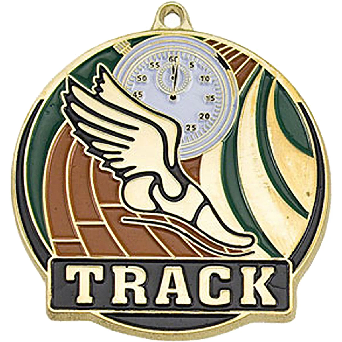 Stock Gold Enamel Sports Medals: Track 1