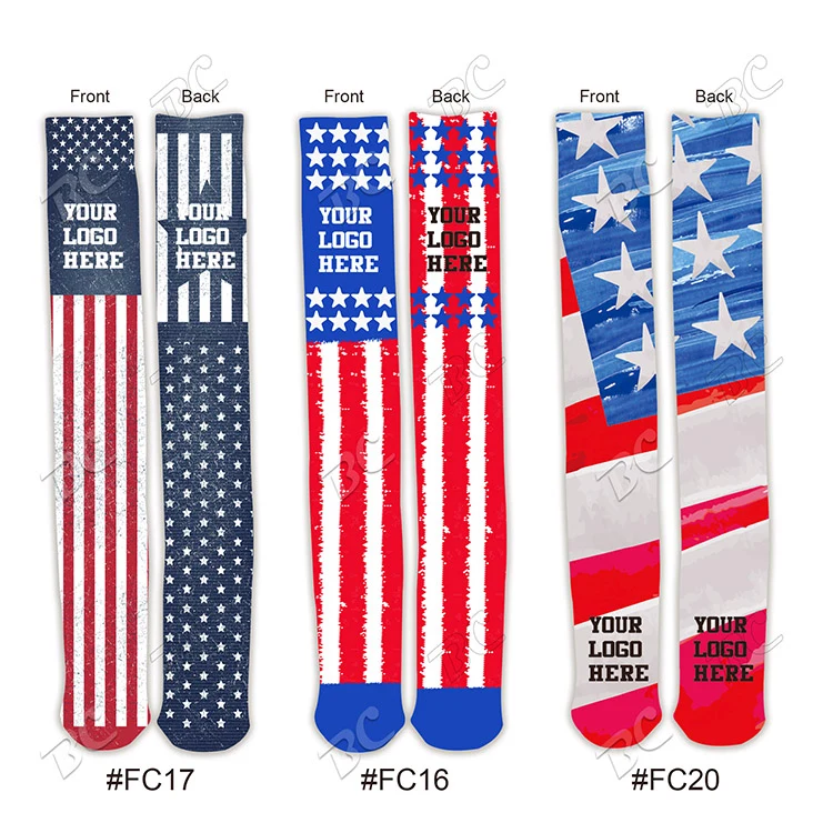 Flag Design 24" Knee High Tube Socks 1
