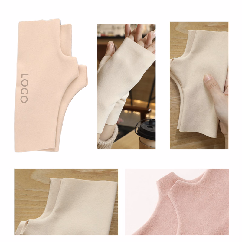 MOQ 10 PCS Efficient - Warming Thermal Dralon Fingerless Gloves