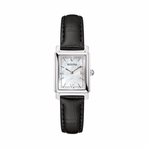 Bulova Women's Sutton Black Leather Strap Watch