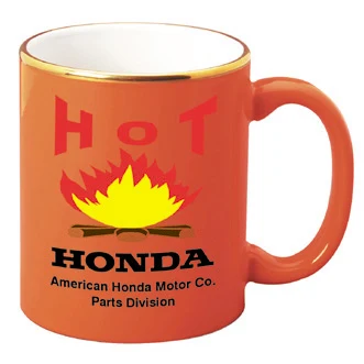 11 oz. Orange Stoneware Mug 1