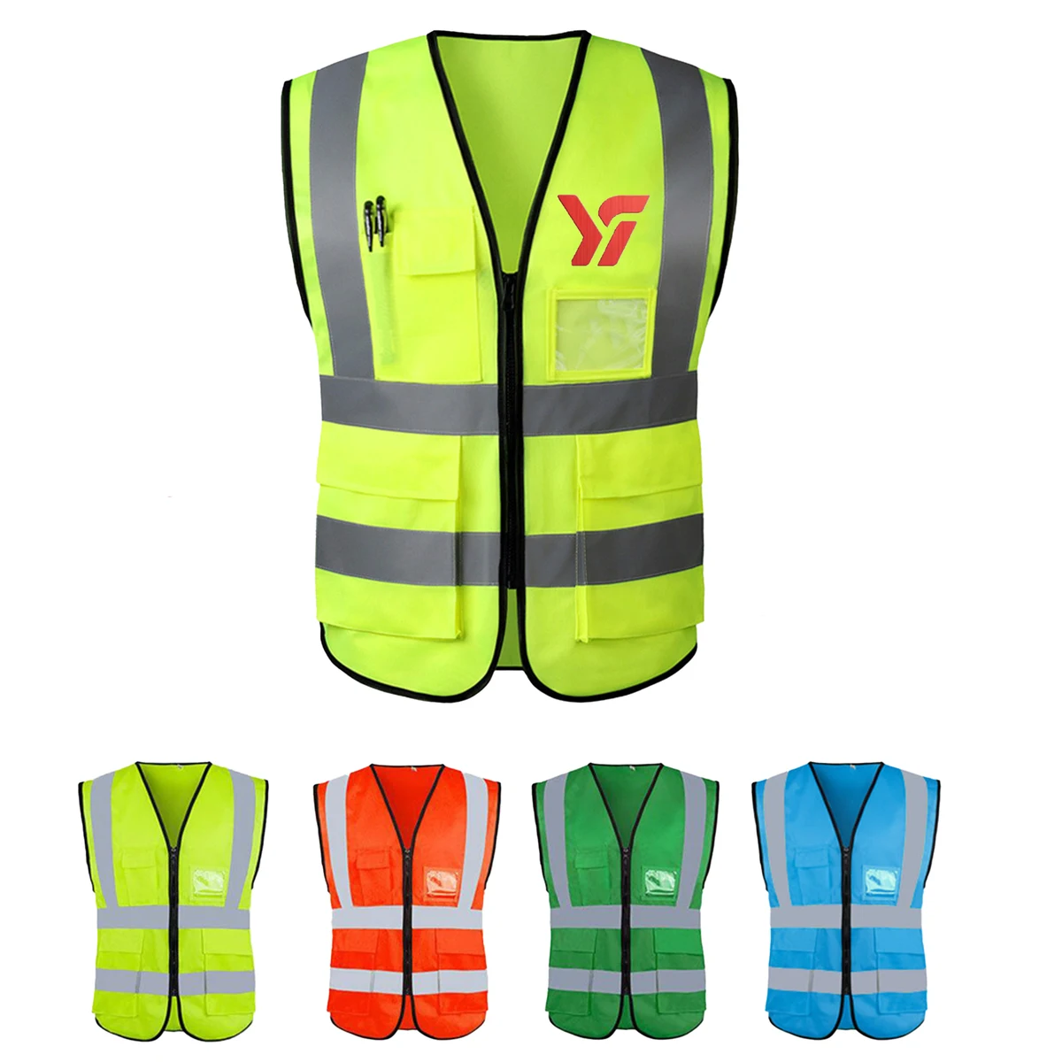 Durable Safety Reflective Vest With Pocket MOQ 50 1