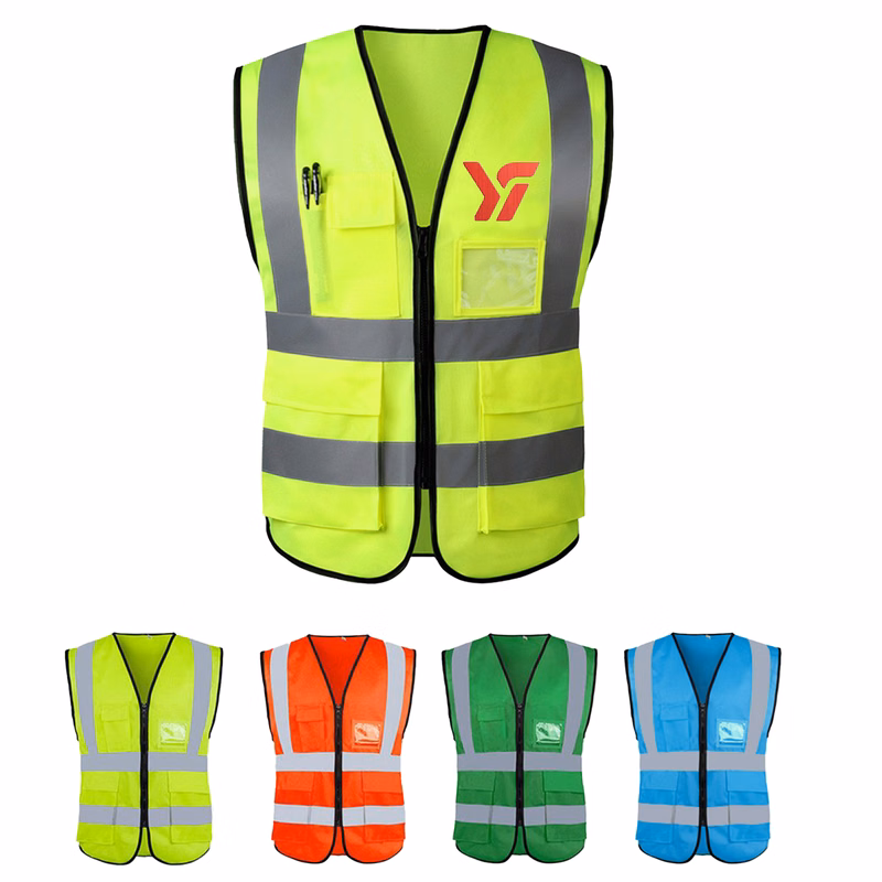 Durable Safety Reflective Vest With Pocket MOQ 50