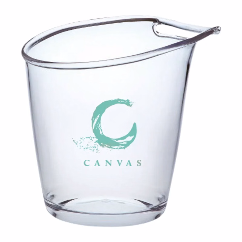 Transparent Slope Wine Bucket