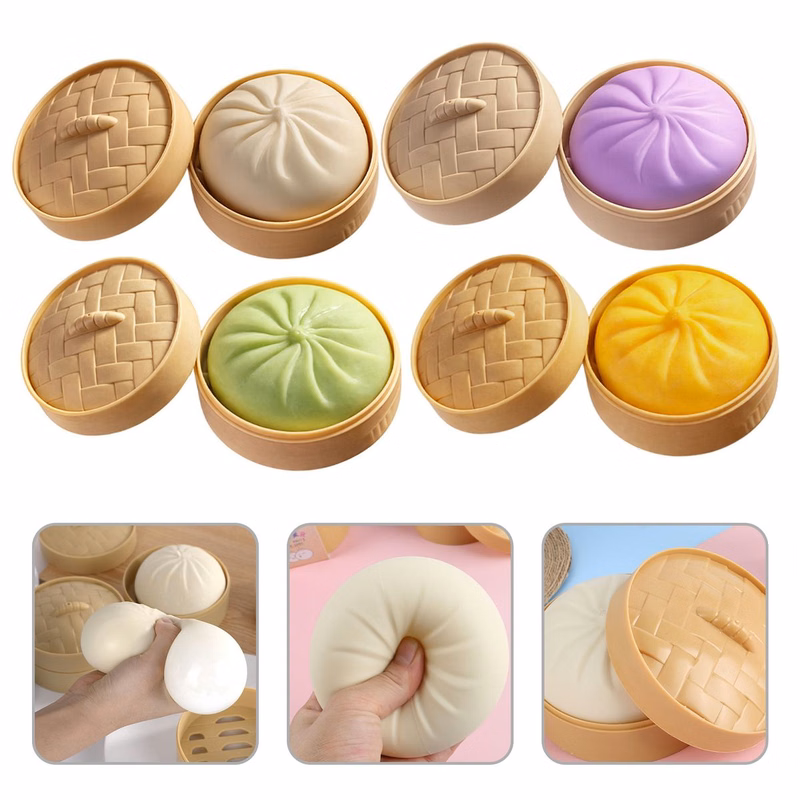 Steamed Bun Stress Squishy Toy