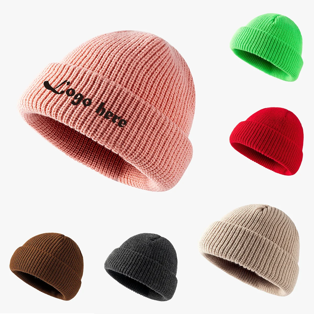 Warm Soft Knitted Beanie Hat Solid Color Premium Cuffed Knit 1
