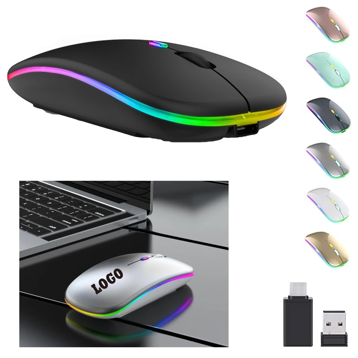 LED Wireless 2.4G Portable Mobile Office Mouse 1