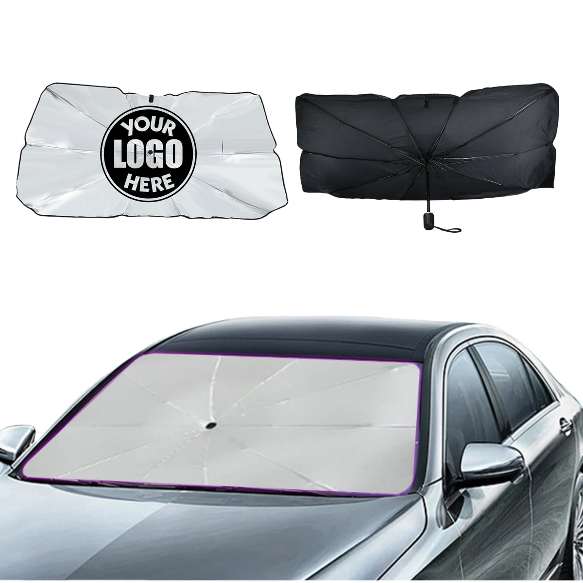 Premium Foldable Car Umbrella Sunshade 1