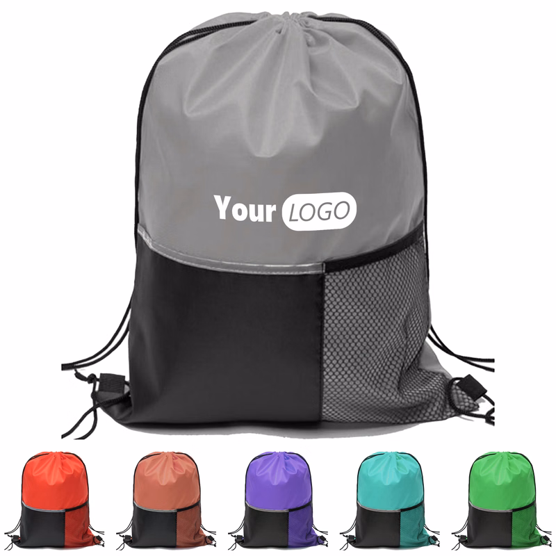 Polyester Customizable Sports Drawstring Bag
