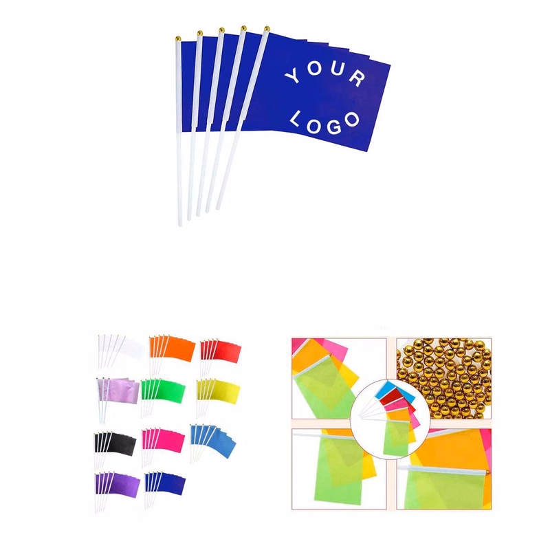Small Stick Flag Colorful Polyester Material