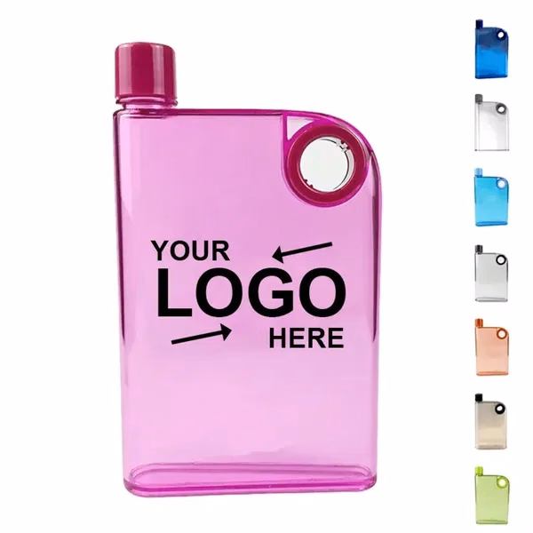 Custom 12.8 oz Flat Profile Plastic Water Bottle — School & Commute Hydration Gear