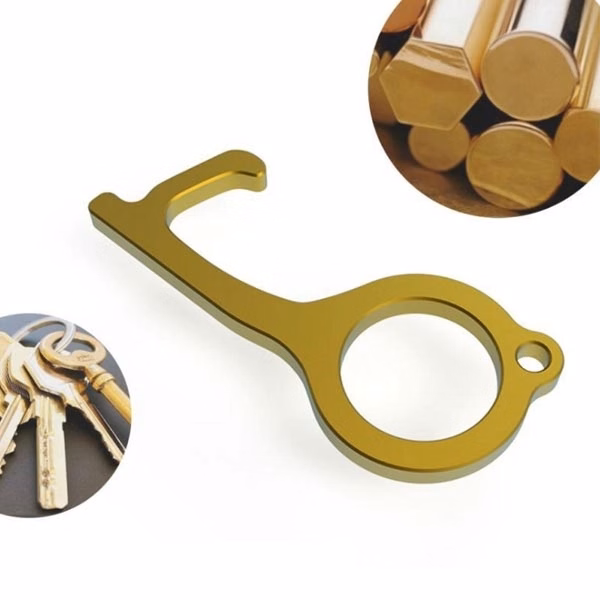 Hygiene Hand Antimicrobial Brass EDC Door Opener