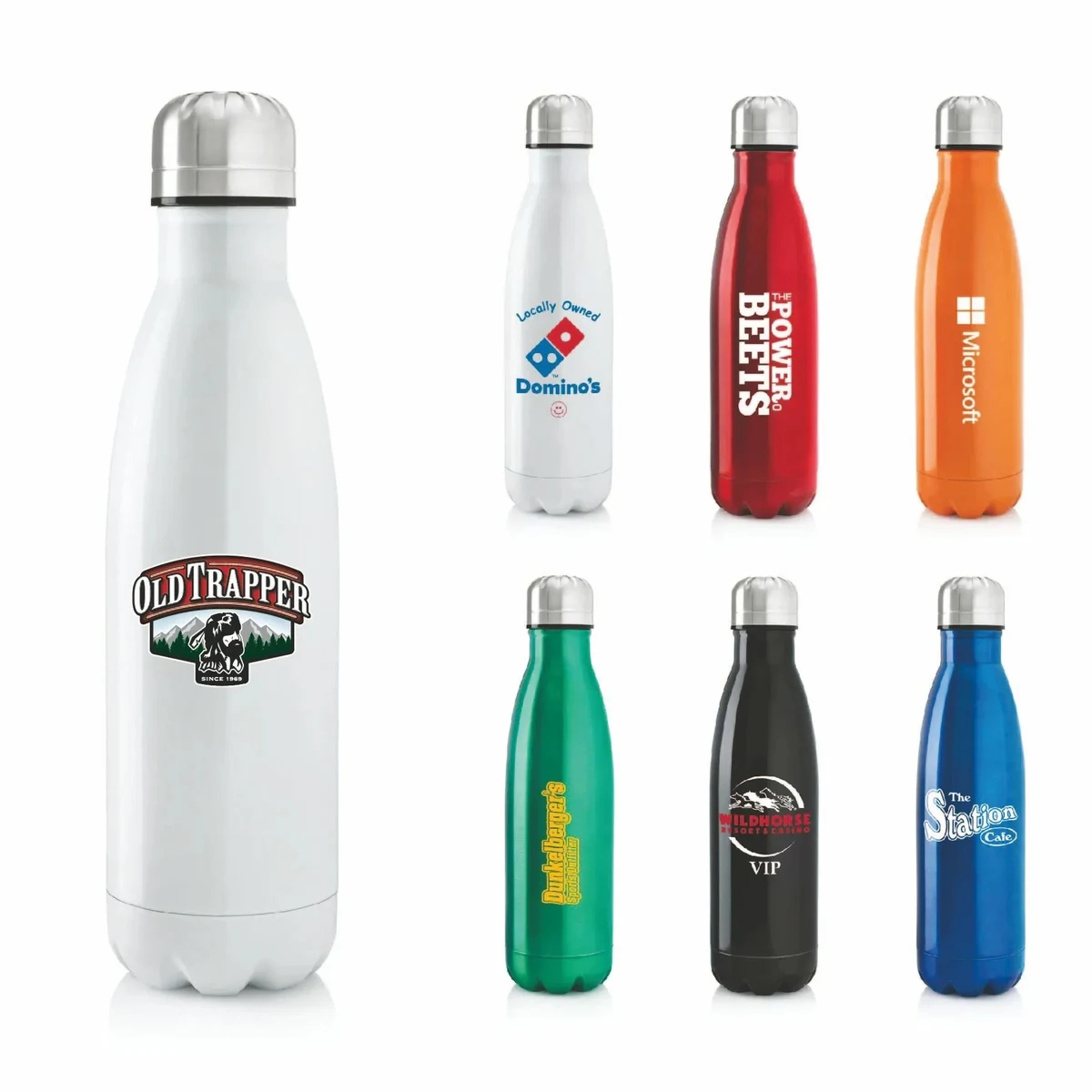 17 oz. Travel Stainless Steel Vacuum Insulated Thermos Bottl, custom water bottle with logo imprint 1