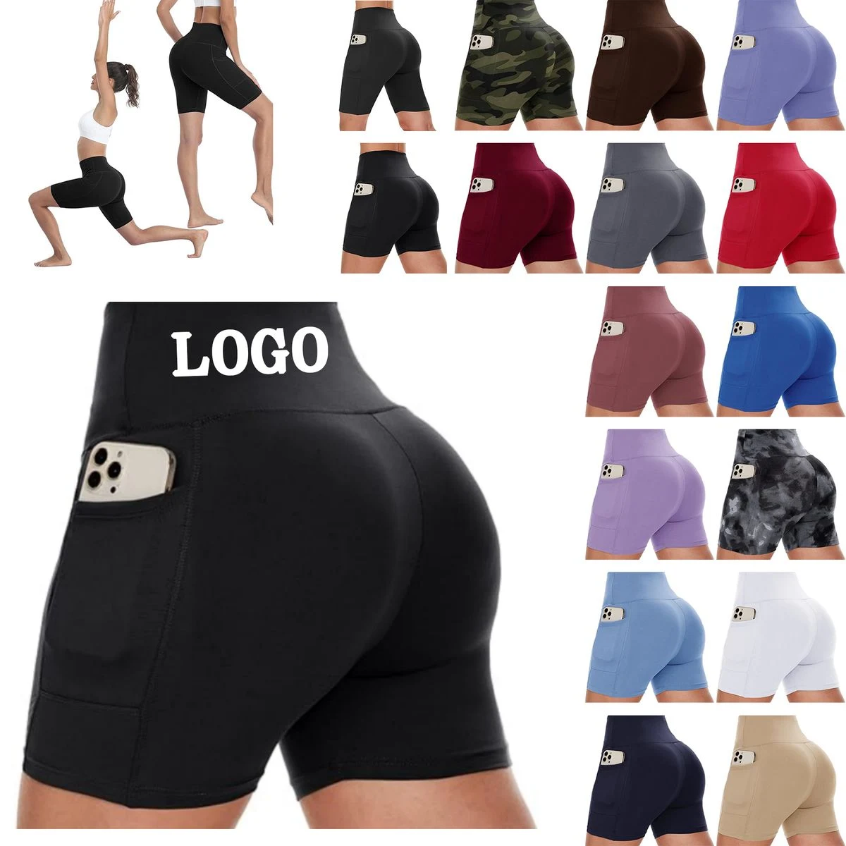 Women Yoga Shorts with Pocket 1
