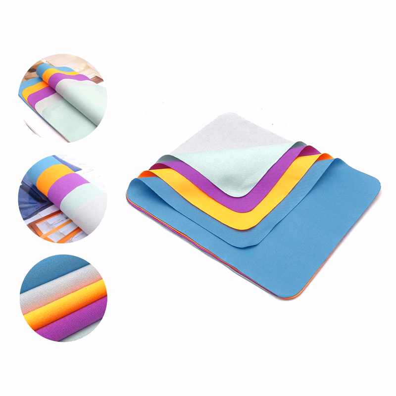 MOQ 20 6.89" X 5.71" Microfiber Glasses Cleaning Cloth