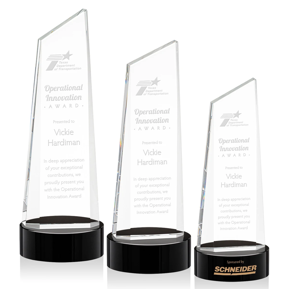 Belmont Tower Award on Stanrich Base - Black 1