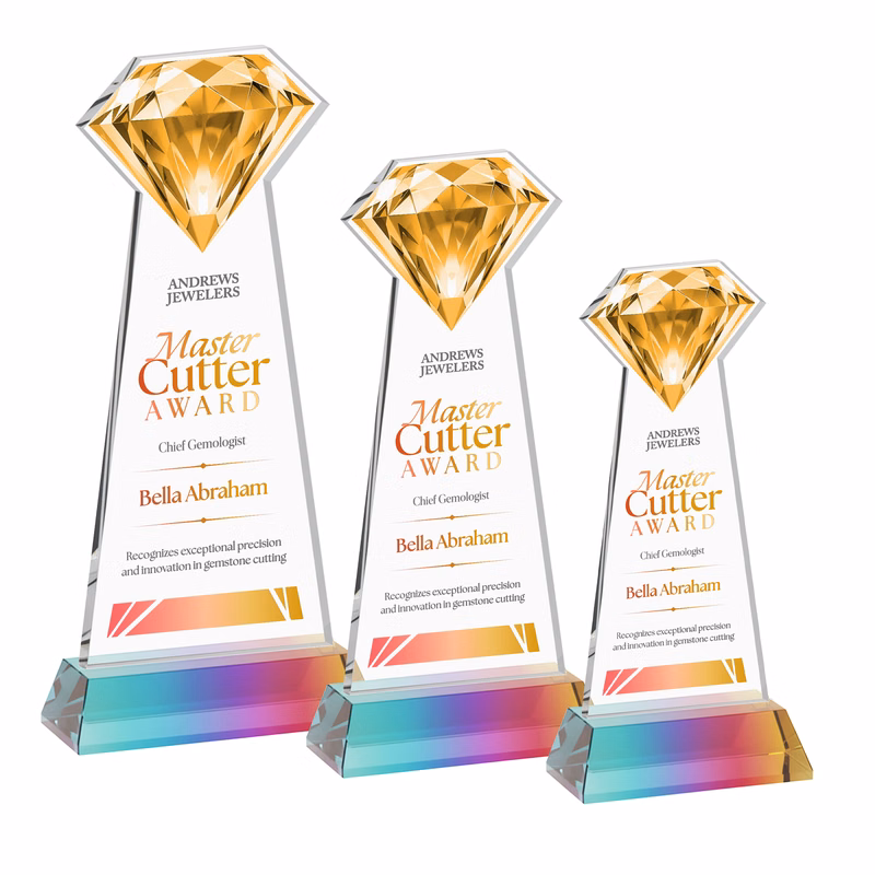 Gemstone VividPrint™ Award on Hartford Base - Prismatic