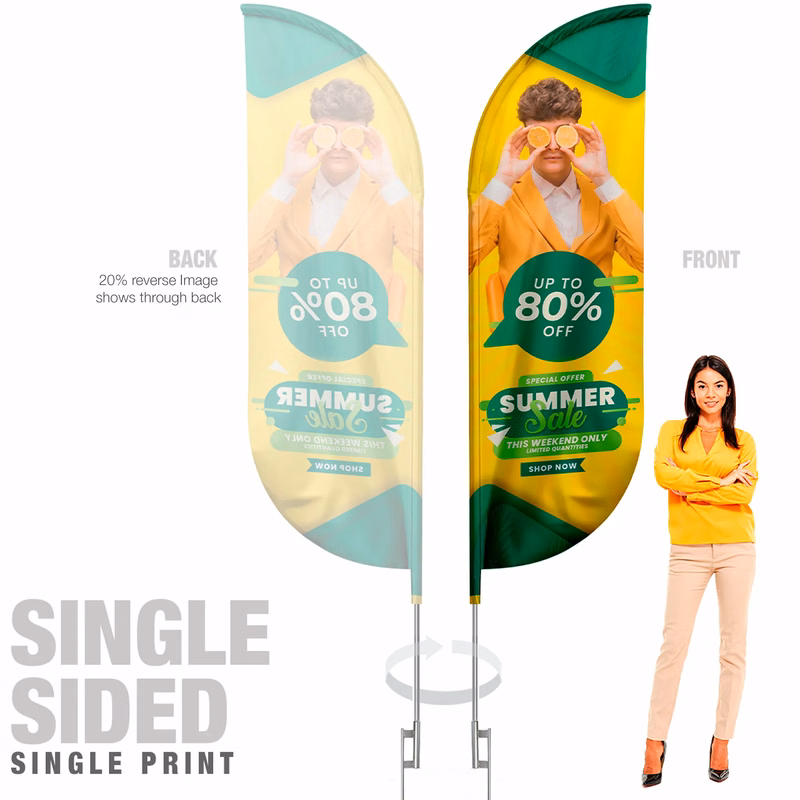Blade Flag Single Sided Graphic With Hardware 12ft