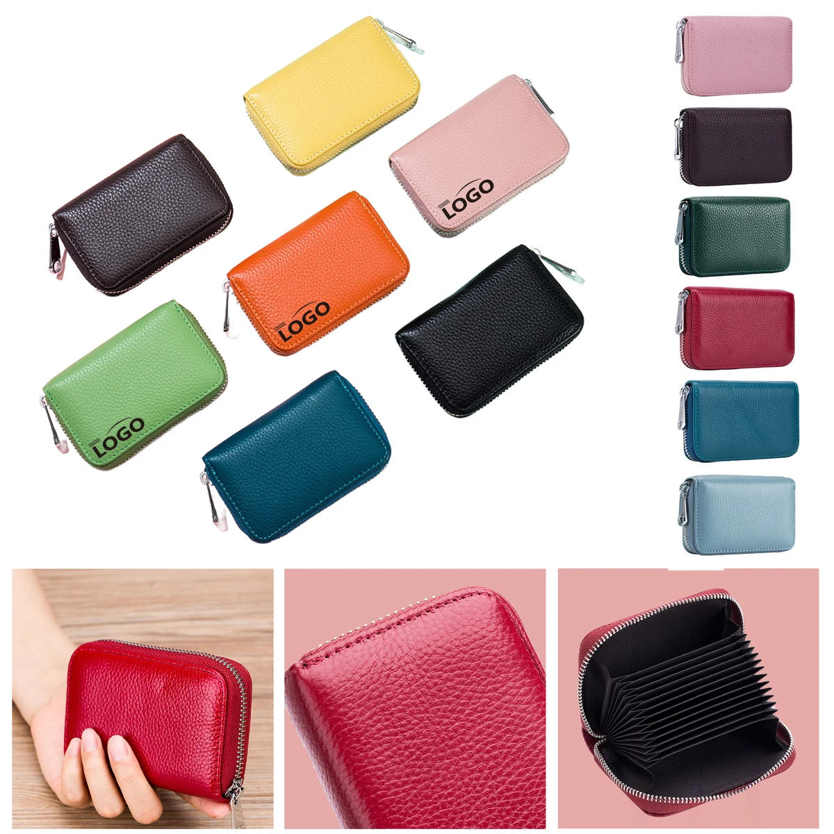RFID-Blocking Genuine Leather Card Holder 1