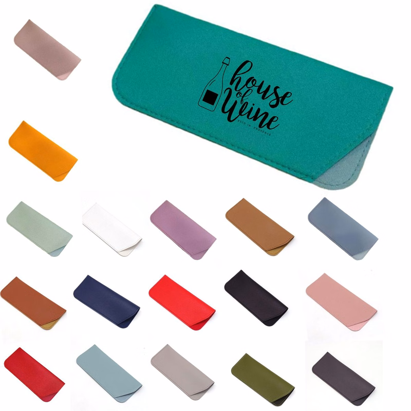 Travel PU Leather Eyeglasses Pouch Soft Sunglasses Cases