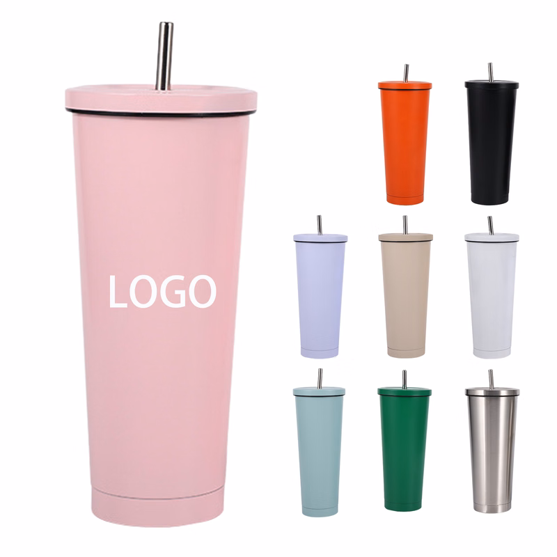 Vacuum Insulated Tumbler with Straw