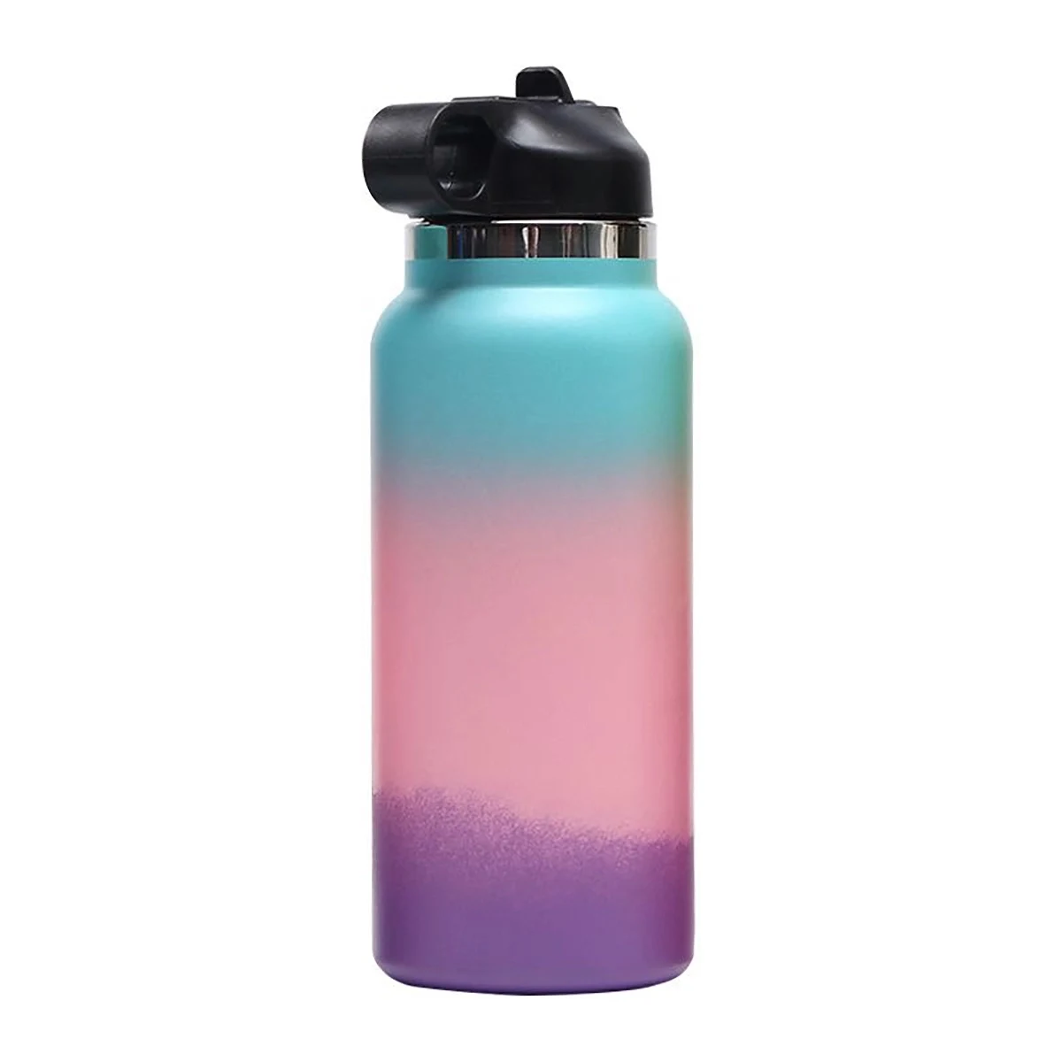 Gradient Stainless Steel Insulated Water Bottle With Straw 1