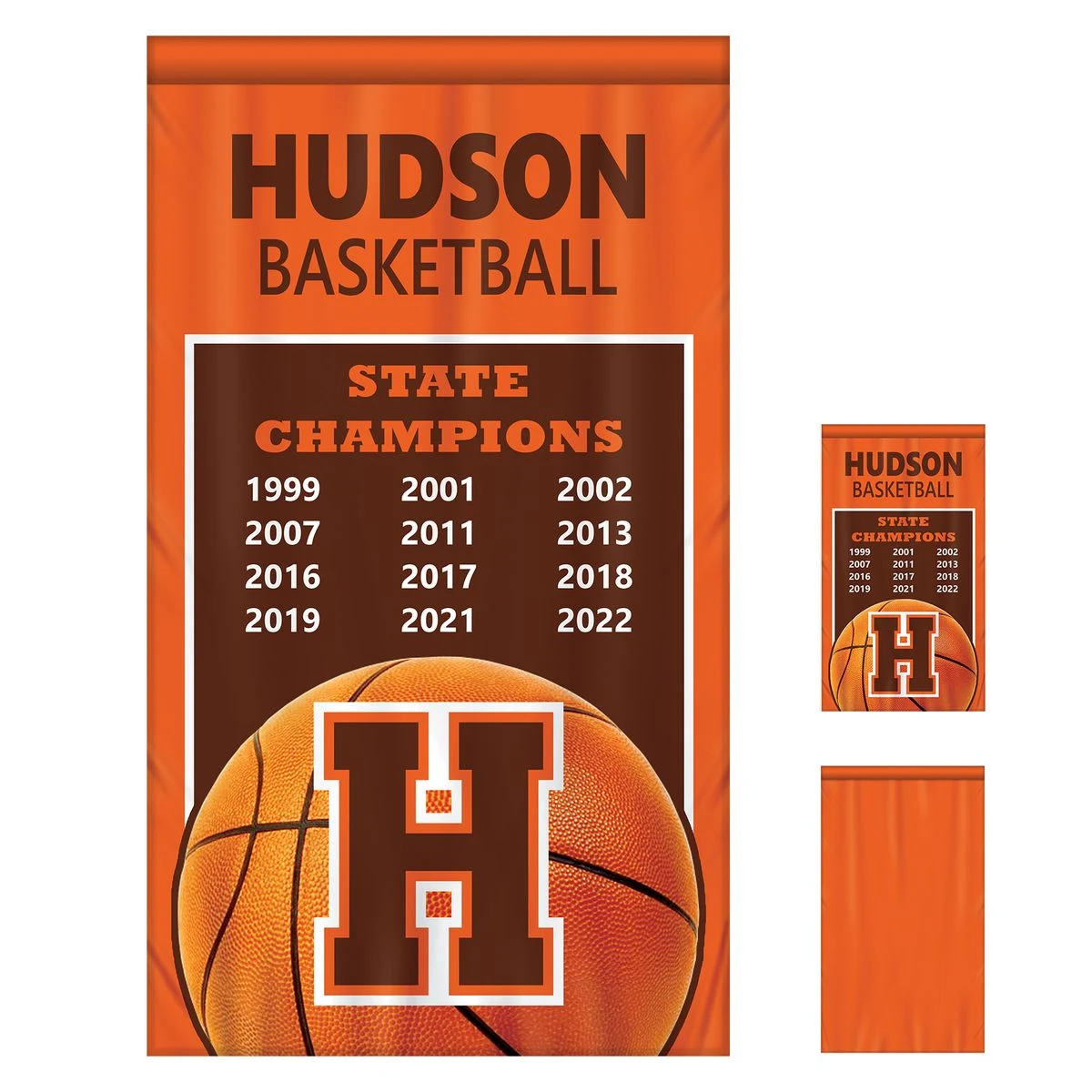 3' x 5' Championship Banner Single Sided with Backliner Straight Cut 1