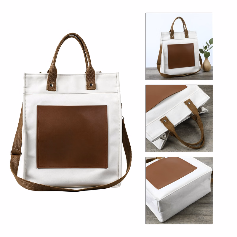 Wide Handle Large Capacity Canvas Tote Bag