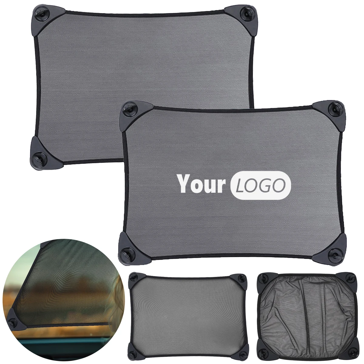Abs Two Retractable Thermal Insulation Sunshades 1