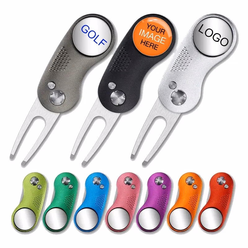 Metal Folding Golf Divot Repair Tool